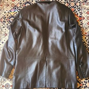 Mens hugo boss leather jacket